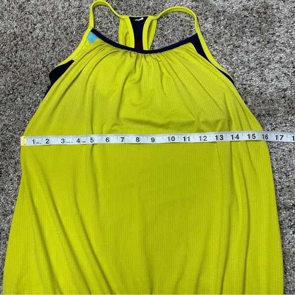 Lululemon No Limits Activewear Tank Top in Neon Pow Stripe Split Pea Inkwell - Picture 11 of 13